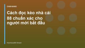 Read more about the article Cách đọc kèo nhà cái 88 chuẩn xác cho người mới bắt đầu